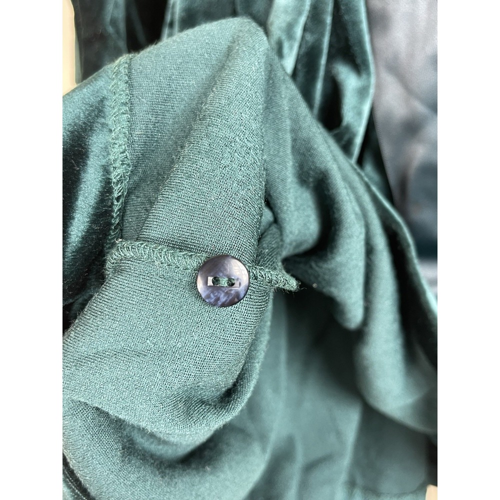 VTG Laura Ashley Girls 2 Years Green Velvet Christmas Holiday Smocked Dress - Picture 9 of 11